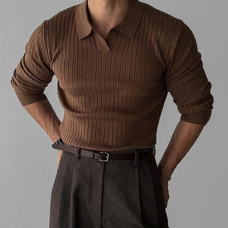 Oliver London™ Langærmet V-Krave Polo