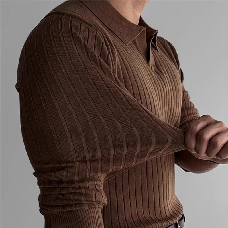 Oliver London™ Langærmet V-Krave Polo