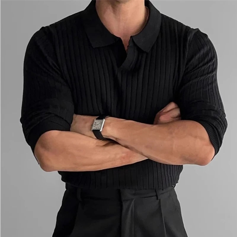 Oliver London™ Langærmet V-Krave Polo