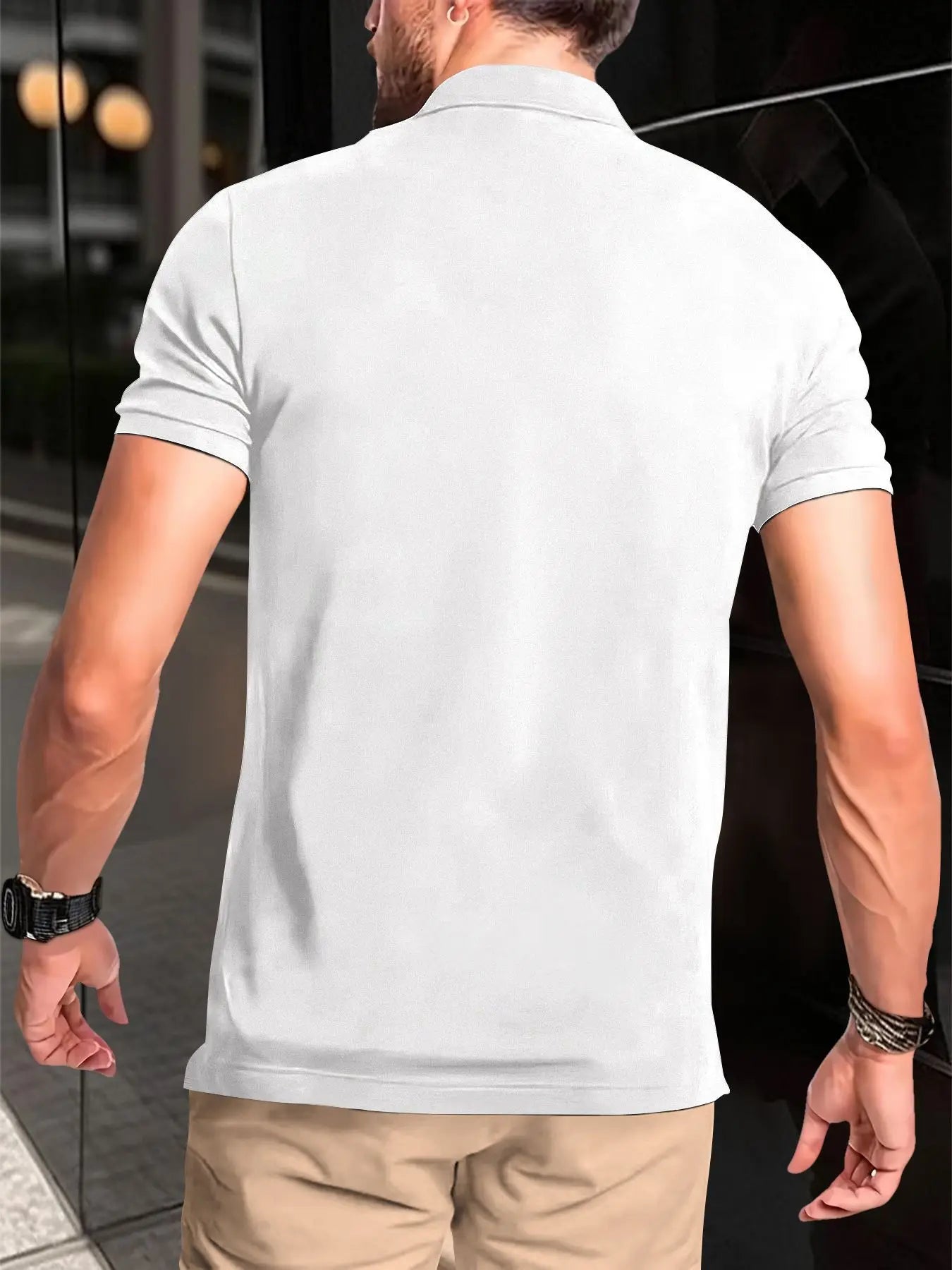 Zomer Heren Effen Kleur Poloshirt Korte Mouw Revers Knoop Tshirts Voor Heren Casual Streetwear Lichtgewicht Jogging Tops