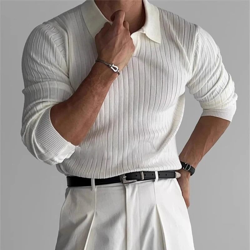 Oliver London™ Langærmet V-Krave Polo